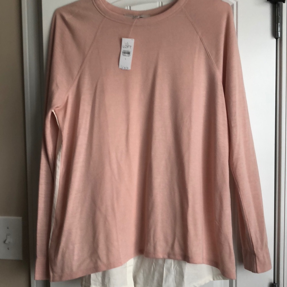 LOFT pink with bottom back top